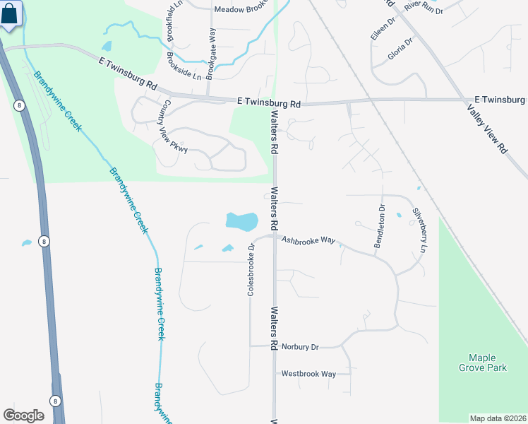 map of restaurants, bars, coffee shops, grocery stores, and more near 7380 Walters Road in Hudson