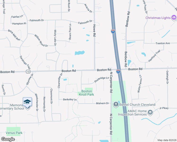 map of restaurants, bars, coffee shops, grocery stores, and more near 3480 Boston Road in Brunswick
