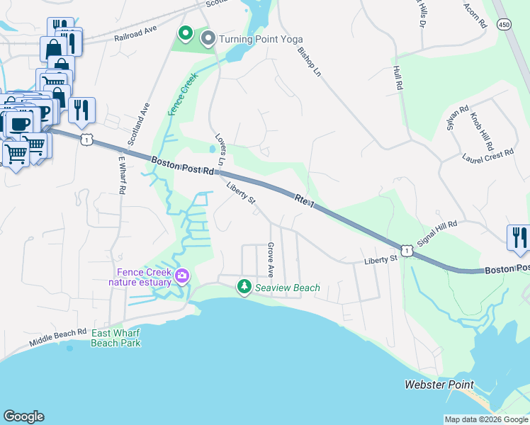 map of restaurants, bars, coffee shops, grocery stores, and more near 44 Liberty Street in Madison