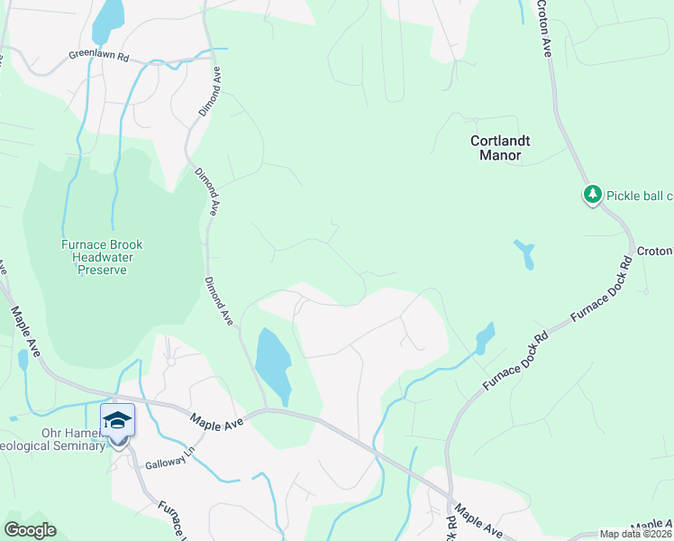 map of restaurants, bars, coffee shops, grocery stores, and more near 8 Red Oak Lane in Cortlandt