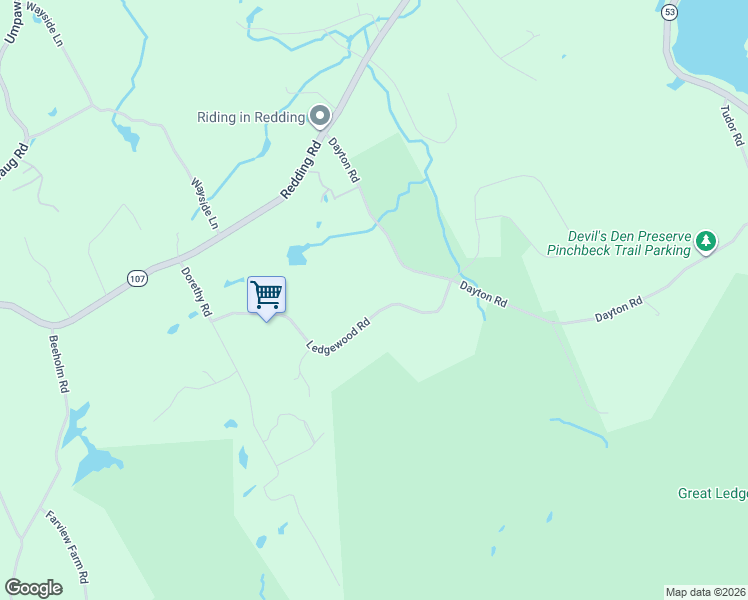map of restaurants, bars, coffee shops, grocery stores, and more near 34 Dayton Road in Redding
