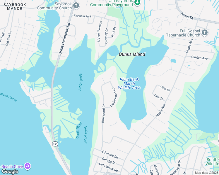 map of restaurants, bars, coffee shops, grocery stores, and more near 59 Briarwood Drive in Old Saybrook