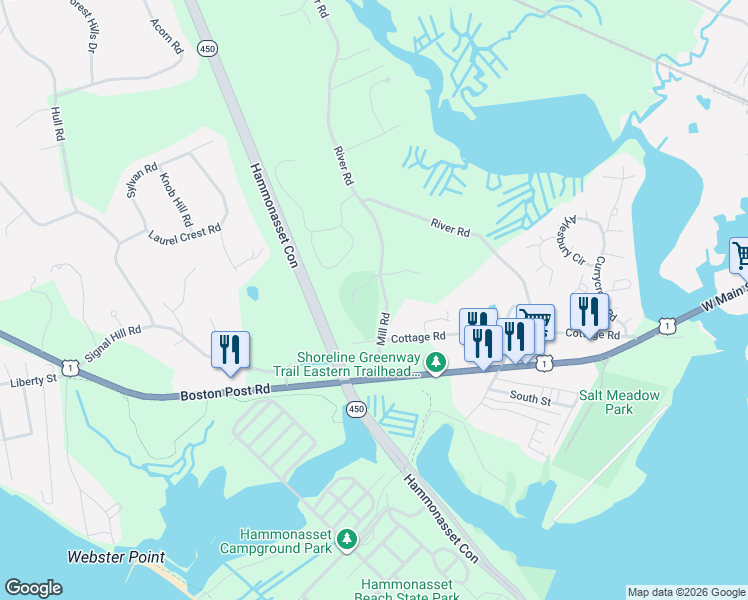 map of restaurants, bars, coffee shops, grocery stores, and more near 6 Todds Mill Circle in Madison