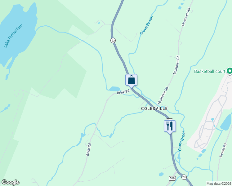 map of restaurants, bars, coffee shops, grocery stores, and more near 11 Brink Road in Wantage