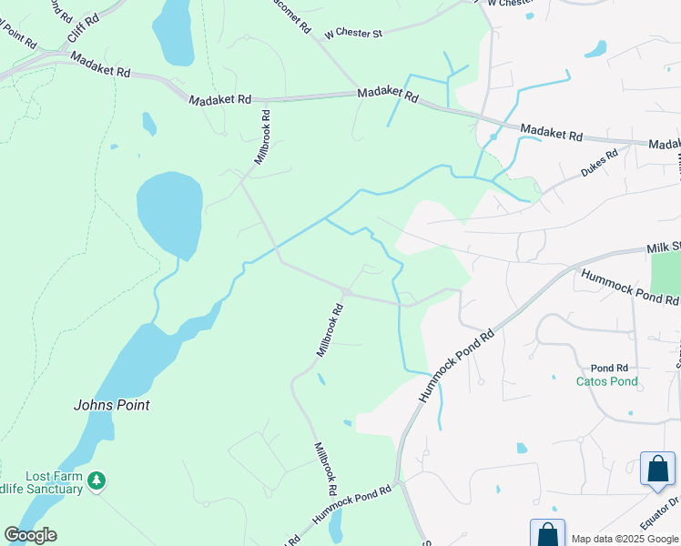 map of restaurants, bars, coffee shops, grocery stores, and more near 61 Millbrook Road in Nantucket