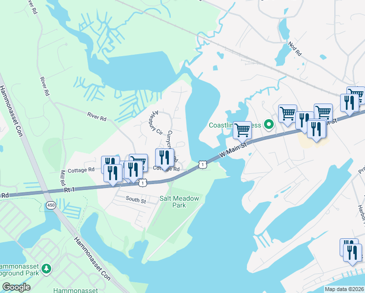 map of restaurants, bars, coffee shops, grocery stores, and more near 4 Sandgate Circle in Madison