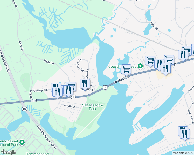 map of restaurants, bars, coffee shops, grocery stores, and more near 4 Sandgate Circle in Madison