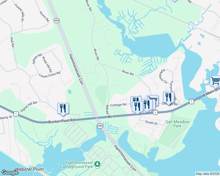 map of restaurants, bars, coffee shops, grocery stores, and more near 6 Todds Mill Circle in Madison