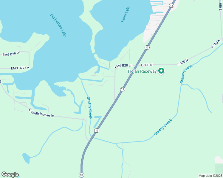 map of restaurants, bars, coffee shops, grocery stores, and more near 45 EMS B21 Lane in Pierceton