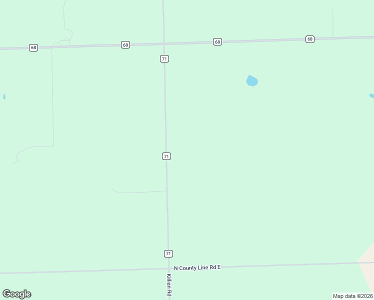 map of restaurants, bars, coffee shops, grocery stores, and more near 7081 County Road 71 in Spencerville