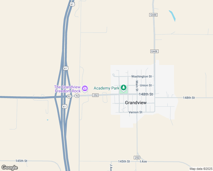 map of restaurants, bars, coffee shops, grocery stores, and more near in Grandview