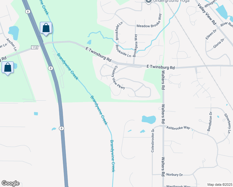 map of restaurants, bars, coffee shops, grocery stores, and more near 7381 Forest Cove Lane in Northfield