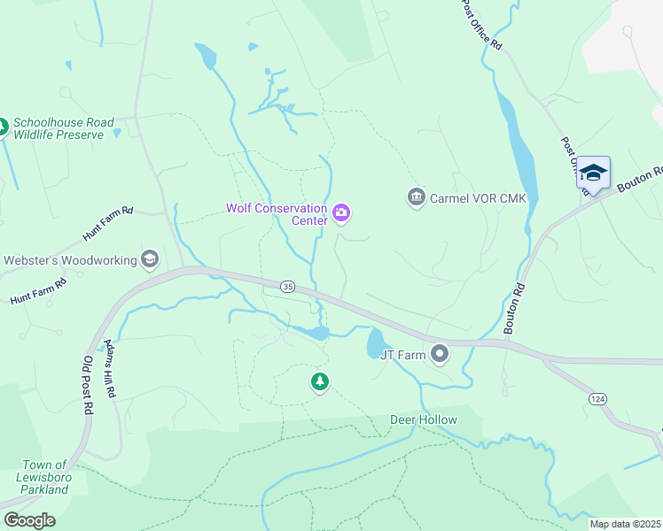 map of restaurants, bars, coffee shops, grocery stores, and more near 4 Buck Run Street in South Salem