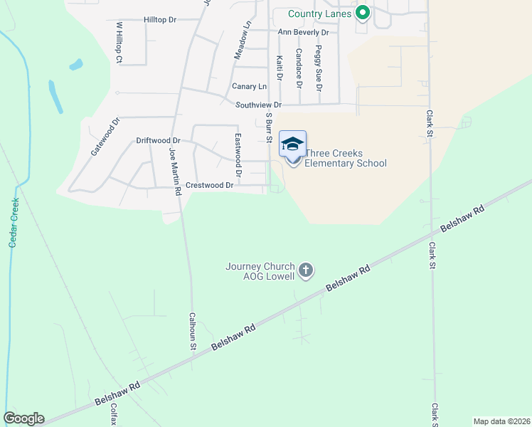 map of restaurants, bars, coffee shops, grocery stores, and more near 1674-1680 Crestwood Drive in Lowell