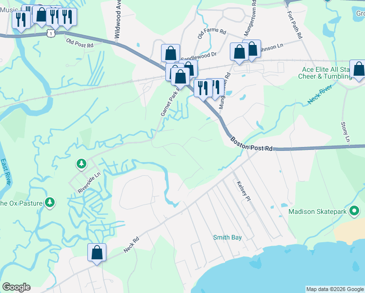 map of restaurants, bars, coffee shops, grocery stores, and more near 24 Governors Way in Madison
