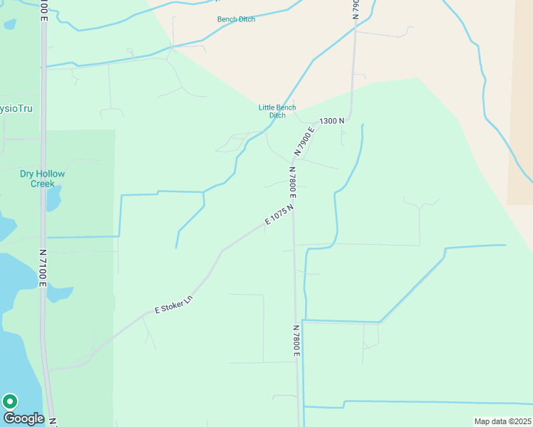 map of restaurants, bars, coffee shops, grocery stores, and more near 7768 East 1075 North in Huntsville