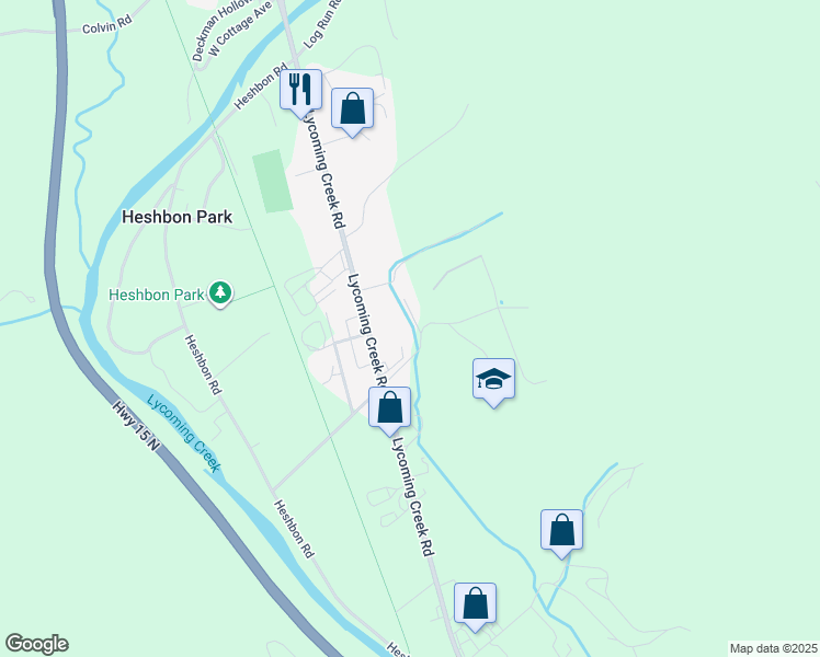 map of restaurants, bars, coffee shops, grocery stores, and more near 1856 Hays Lane in Williamsport