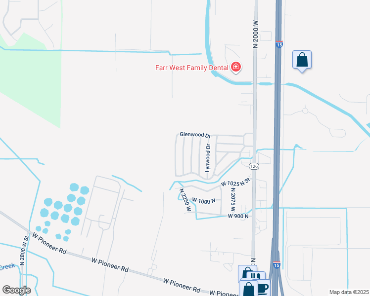 map of restaurants, bars, coffee shops, grocery stores, and more near 1111 North 2000 West in Farr West