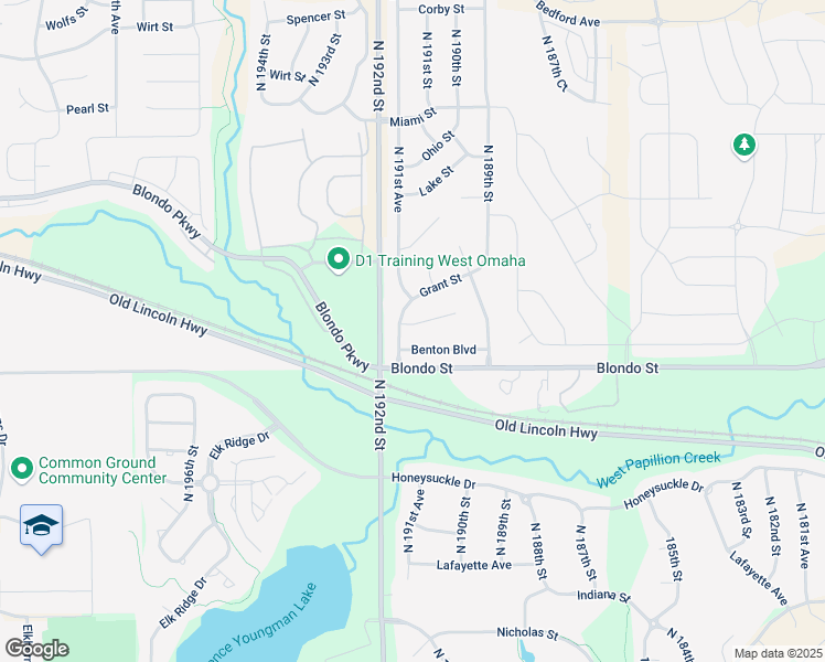 map of restaurants, bars, coffee shops, grocery stores, and more near 19043 Morrissey Circle in Omaha