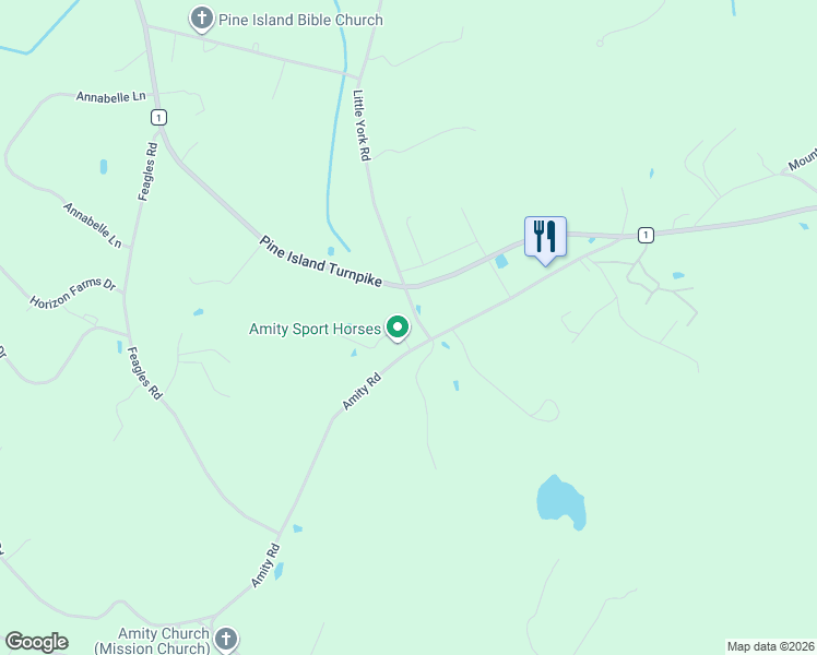 map of restaurants, bars, coffee shops, grocery stores, and more near 3 Little York Road in Warwick