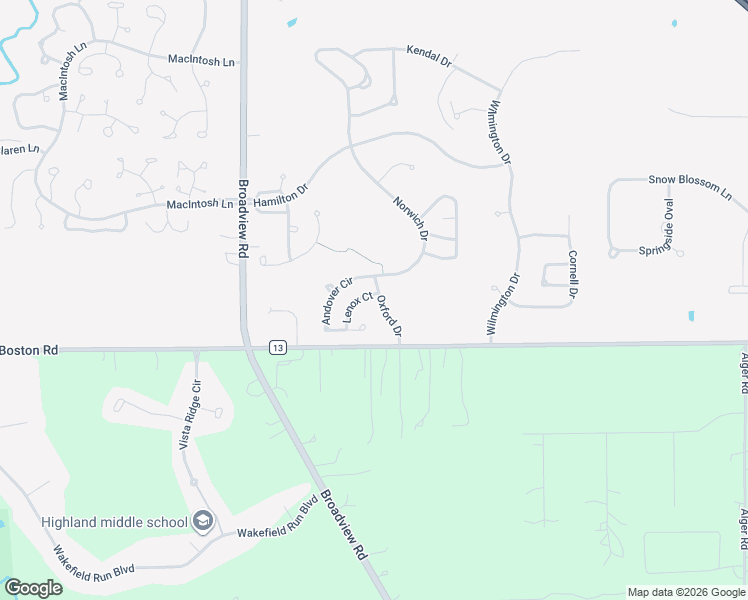 map of restaurants, bars, coffee shops, grocery stores, and more near 559 Lenox Court in Broadview Heights