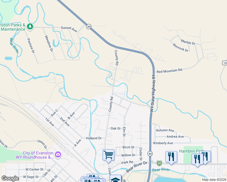 map of restaurants, bars, coffee shops, grocery stores, and more near 104 Cox Court in Evanston