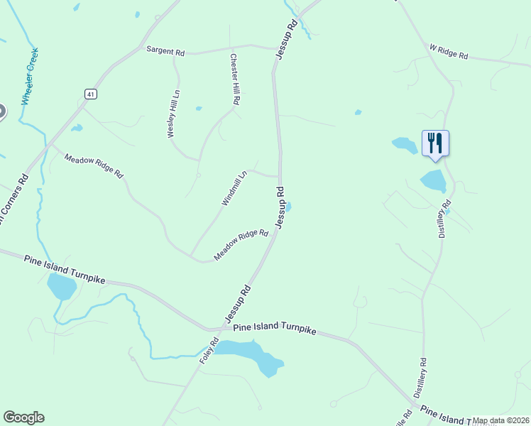 map of restaurants, bars, coffee shops, grocery stores, and more near 2 Meadow Ridge Road in Warwick