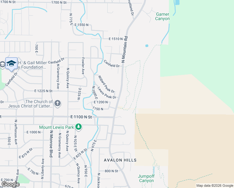 map of restaurants, bars, coffee shops, grocery stores, and more near 1230 Willard Peak Circle in Ogden
