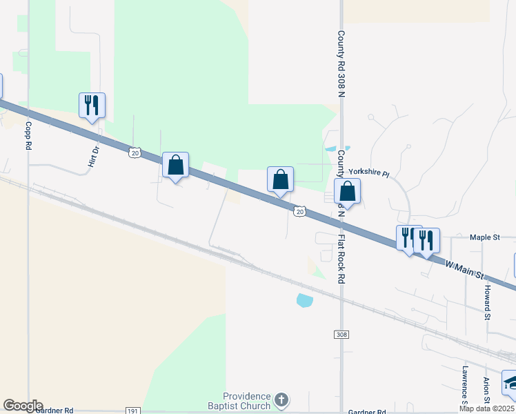 map of restaurants, bars, coffee shops, grocery stores, and more near 935 West Main Street in Bellevue