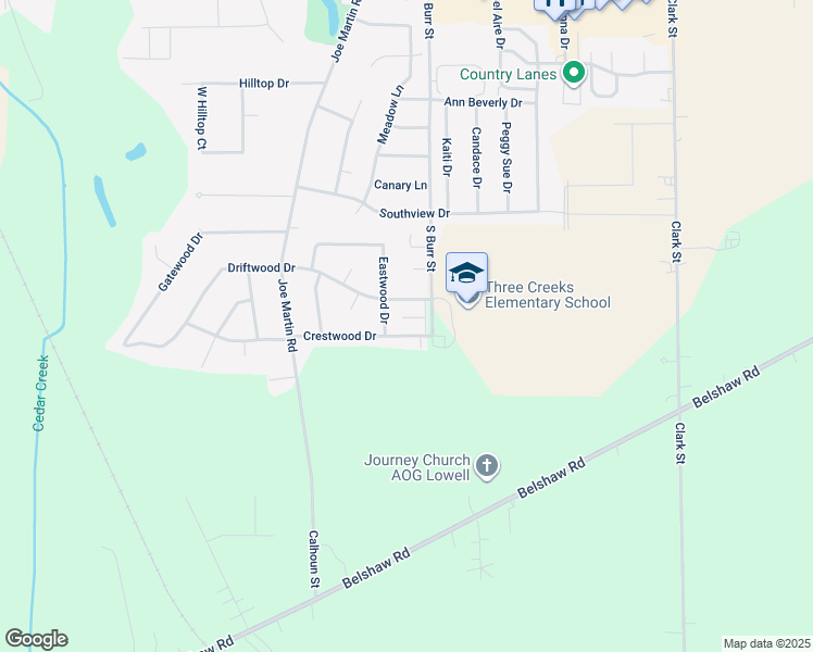 map of restaurants, bars, coffee shops, grocery stores, and more near 669 Eastwood Drive in Lowell