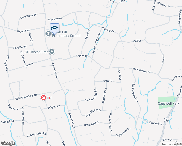 map of restaurants, bars, coffee shops, grocery stores, and more near 2 Hunters Ridge Road in Shelton