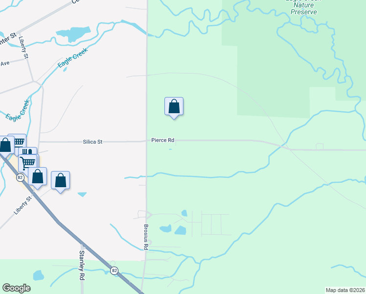 map of restaurants, bars, coffee shops, grocery stores, and more near 8698 Pierce Road in Garrettsville
