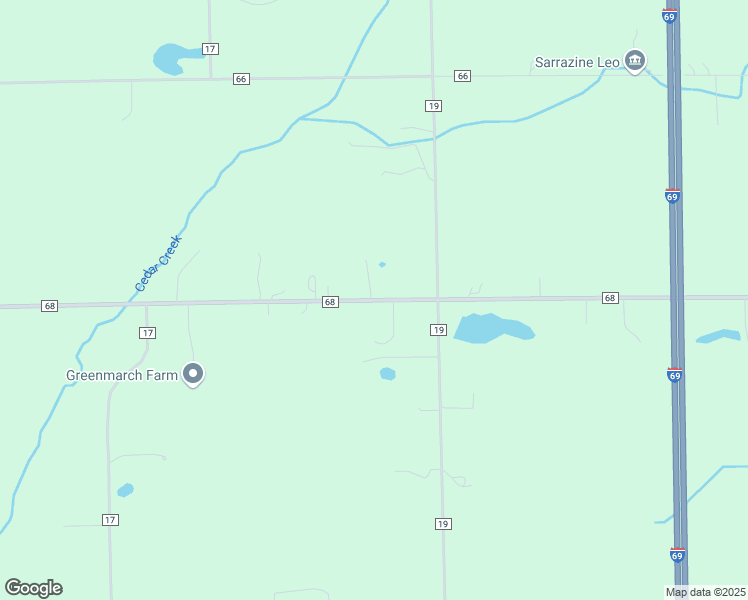 map of restaurants, bars, coffee shops, grocery stores, and more near 1957 County Road 68 in Auburn