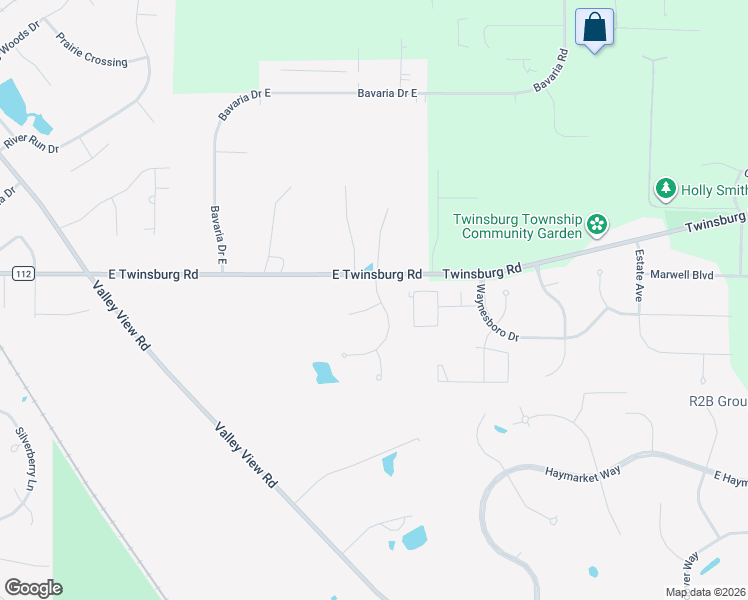 map of restaurants, bars, coffee shops, grocery stores, and more near 7741 Willow Lane in Macedonia