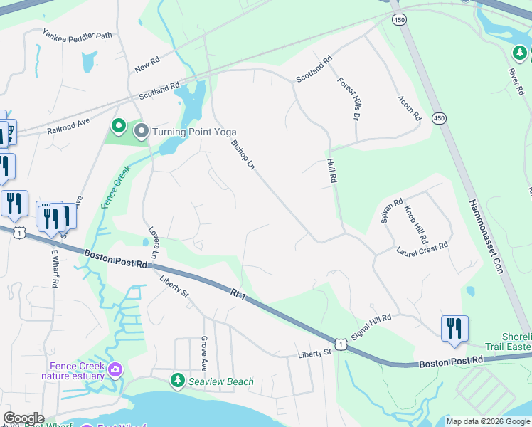 map of restaurants, bars, coffee shops, grocery stores, and more near 49 Sunny Hill Drive in Madison