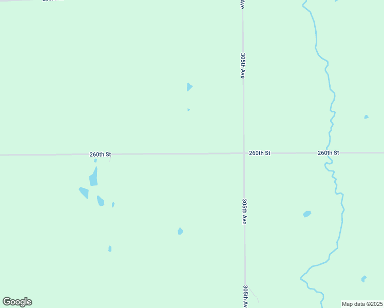 map of restaurants, bars, coffee shops, grocery stores, and more near 260th Street in Keota