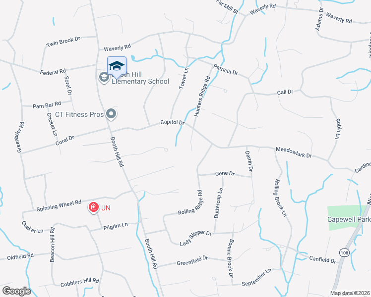map of restaurants, bars, coffee shops, grocery stores, and more near 2 Hunters Ridge Road in Shelton