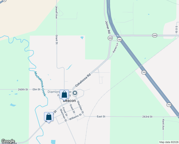 map of restaurants, bars, coffee shops, grocery stores, and more near 500-748 Beacon Oskaloosa Rd in Beacon