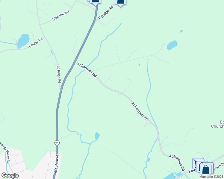 map of restaurants, bars, coffee shops, grocery stores, and more near 61 Ackerman Road in Warwick