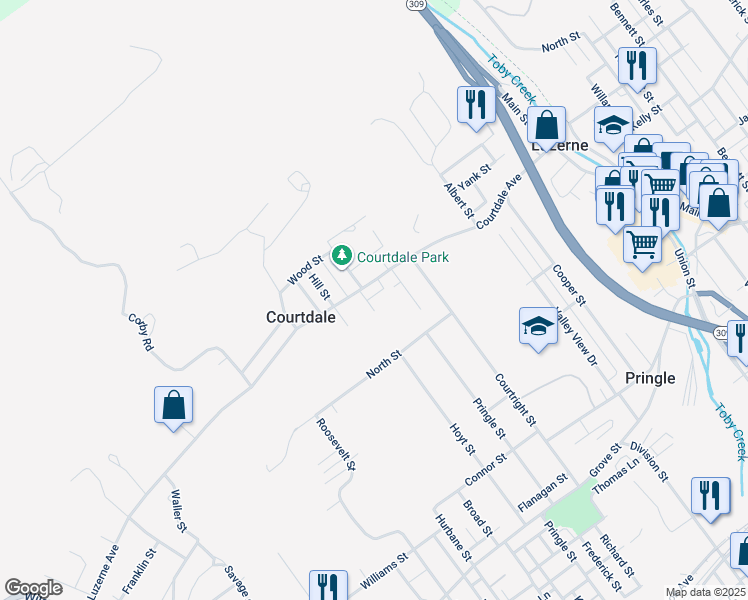 map of restaurants, bars, coffee shops, grocery stores, and more near 190 Bryden Court in Kingston