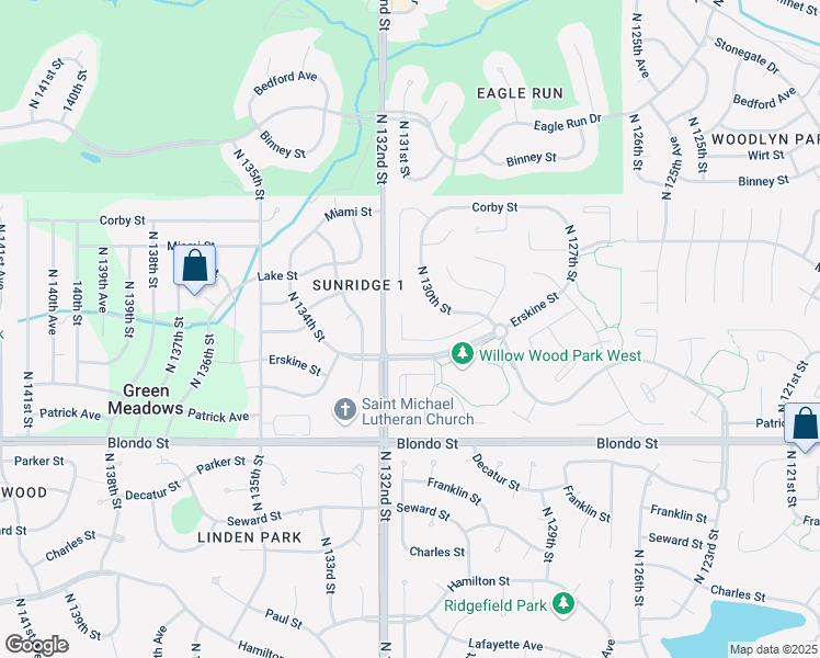 map of restaurants, bars, coffee shops, grocery stores, and more near 2523 North 131st Circle in Omaha