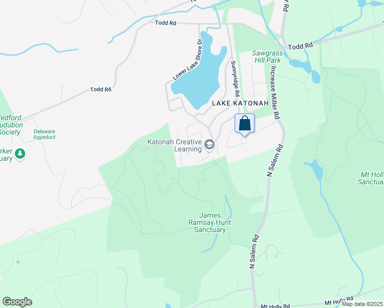 map of restaurants, bars, coffee shops, grocery stores, and more near 23 South Mountain Pass in Katonah