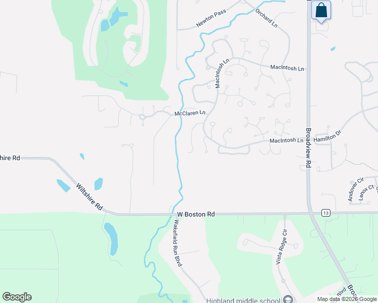 map of restaurants, bars, coffee shops, grocery stores, and more near 1880 Hampton Run in Broadview Heights