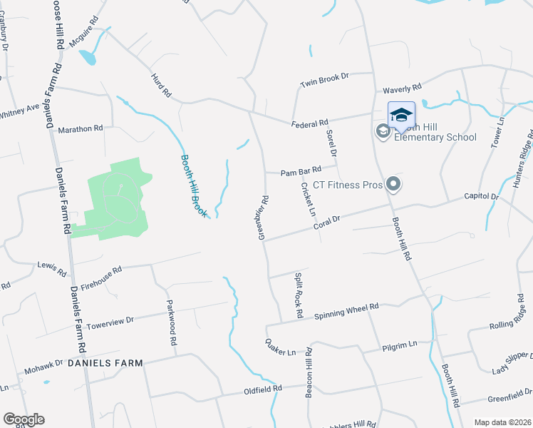 map of restaurants, bars, coffee shops, grocery stores, and more near 76 Greenbrier Road in Trumbull