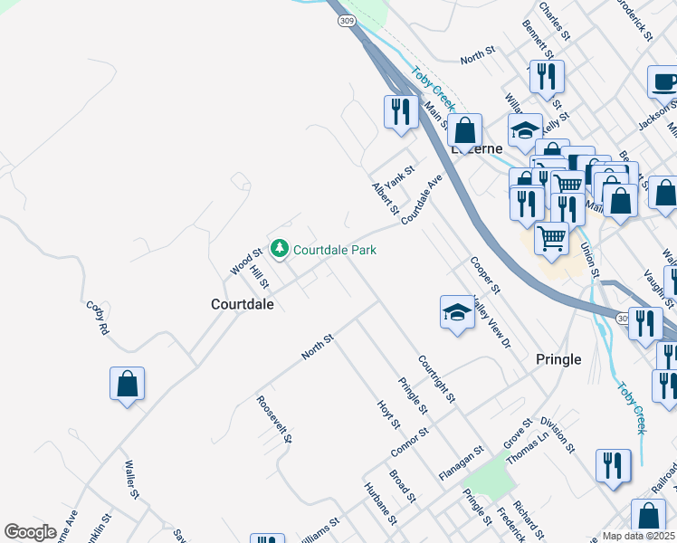 map of restaurants, bars, coffee shops, grocery stores, and more near 5 Helen Court in Kingston