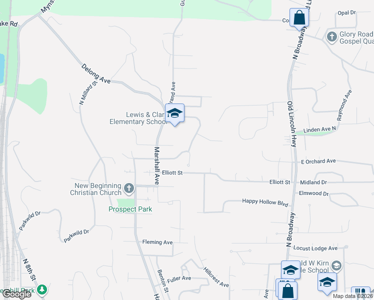 map of restaurants, bars, coffee shops, grocery stores, and more near 550 Trail Ridge in Council Bluffs