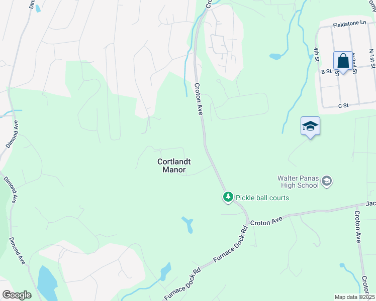 map of restaurants, bars, coffee shops, grocery stores, and more near 12 Chiusa Lane in Cortlandt