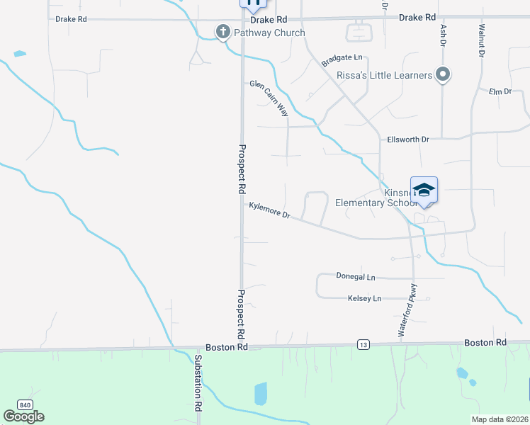 map of restaurants, bars, coffee shops, grocery stores, and more near 20815 Kylemore Dr in Strongsville