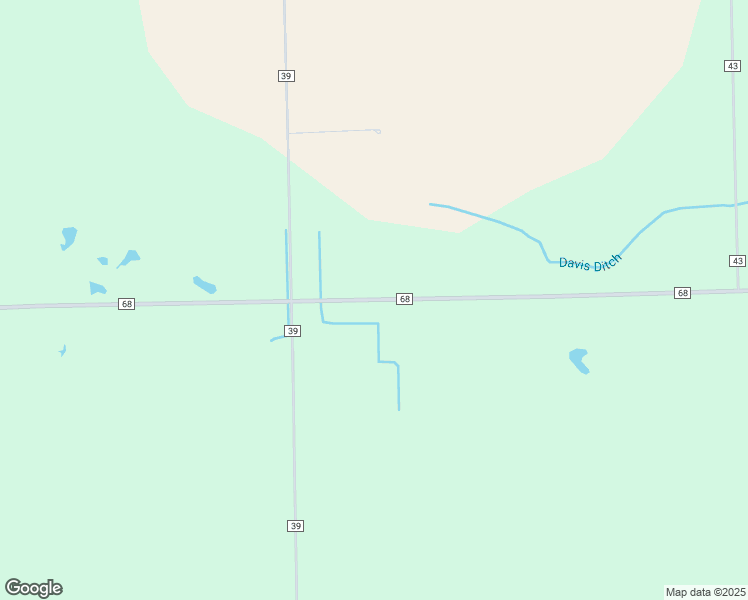 map of restaurants, bars, coffee shops, grocery stores, and more near County Road 68 in DeKalb County