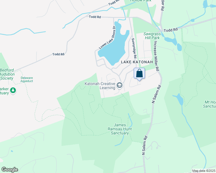 map of restaurants, bars, coffee shops, grocery stores, and more near 23 South Mountain Pass in Katonah